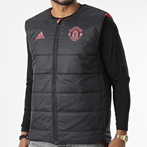 Doudoune Sans Manches Réversible Manchester United FC HG1248 Noir Rouge