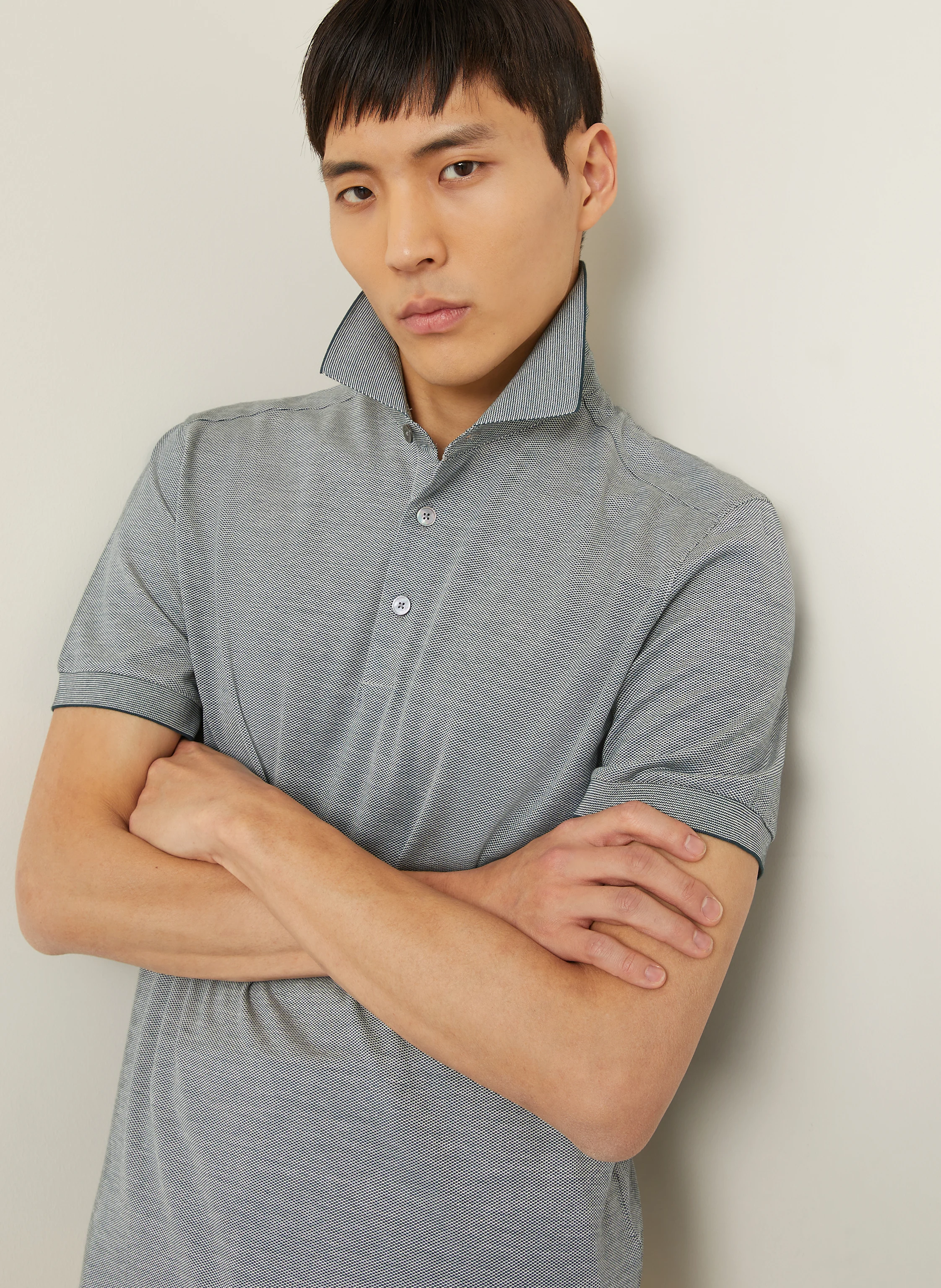 ZEGNA Jersey-Poloshirt mit Seide