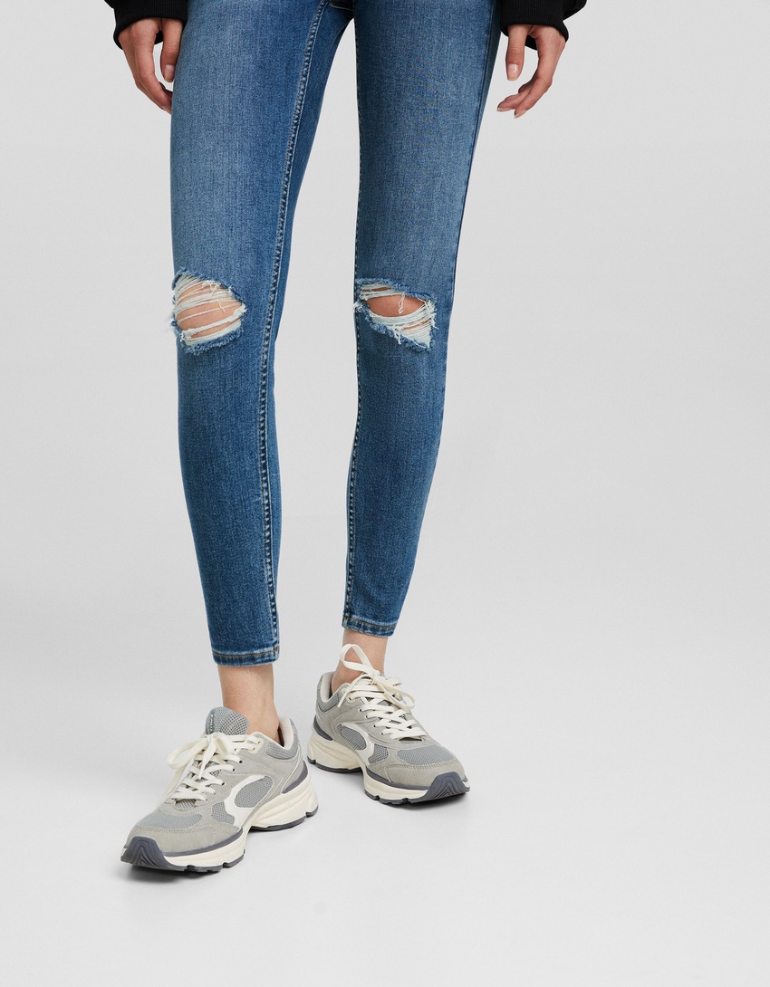 calça jeans skinny vintage de cintura baixa