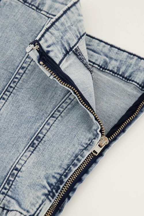 Denim blauwe corset top