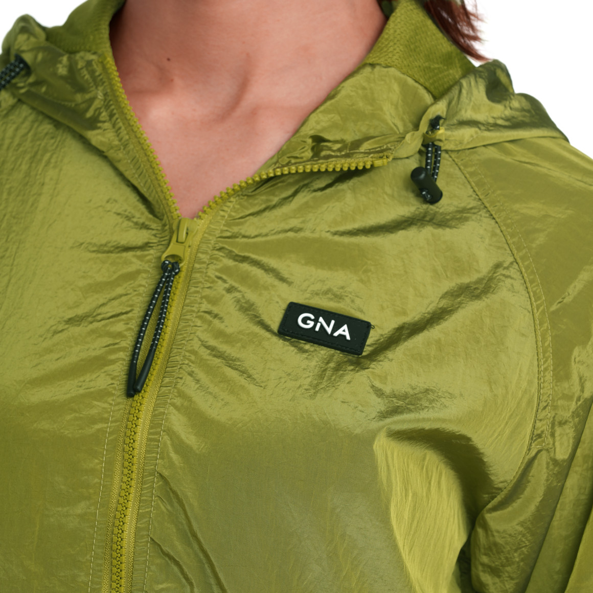 Gina Sports Damen Sport-Jacke mit Kapuze gelbgrün
