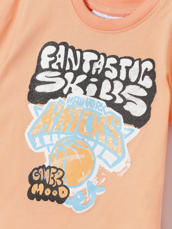 Conjunto de camisa e calção KNIKS NBA - Salmão