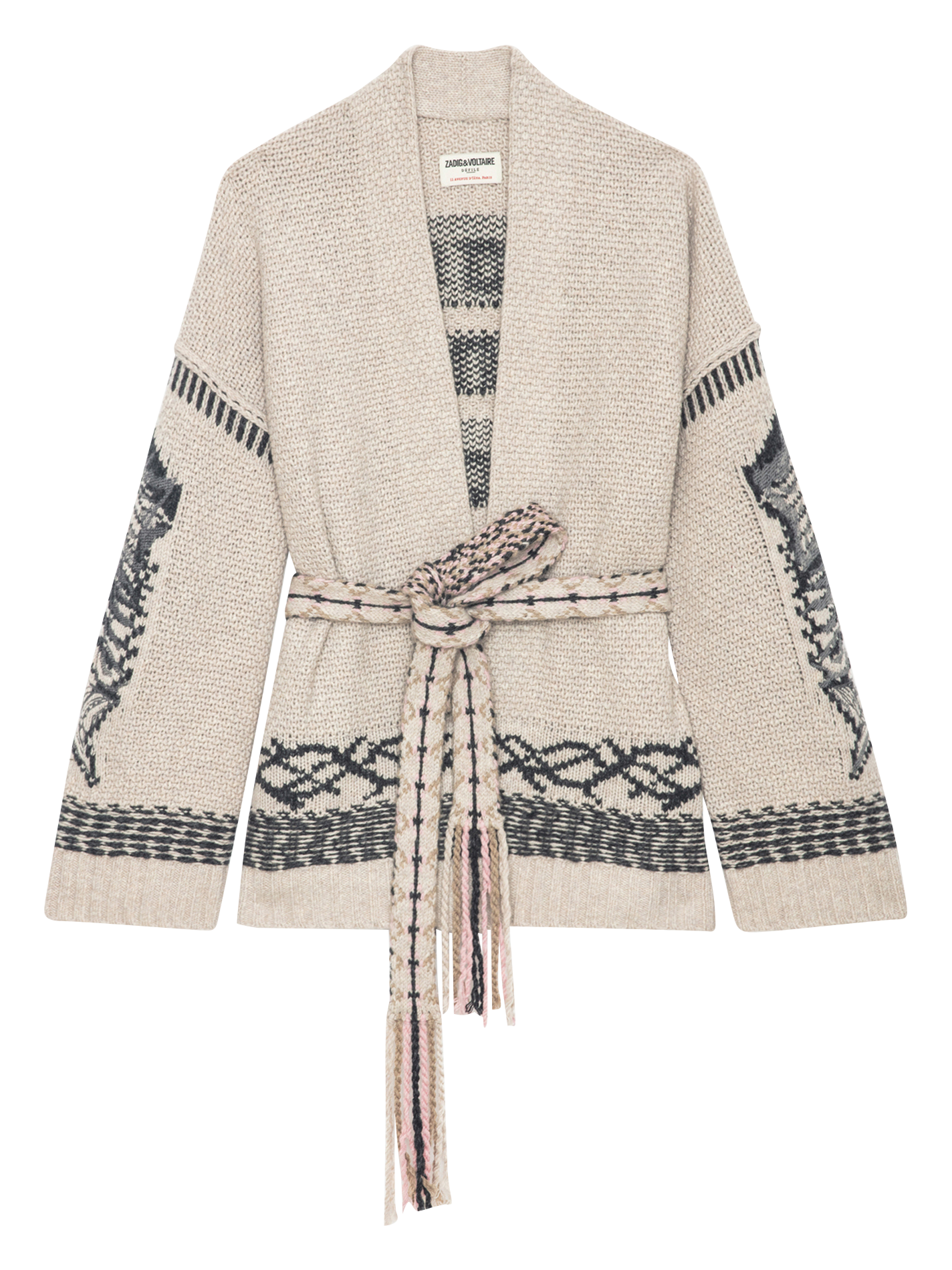ASPEN - Gilet droit en laine mélangée | Beige