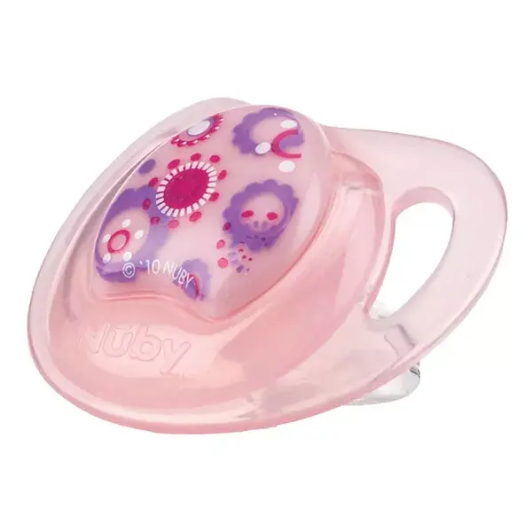 Chupeta ortodôntica Nuby PP PRISM de silicone, verde, para bebês de 0 a 6 meses.