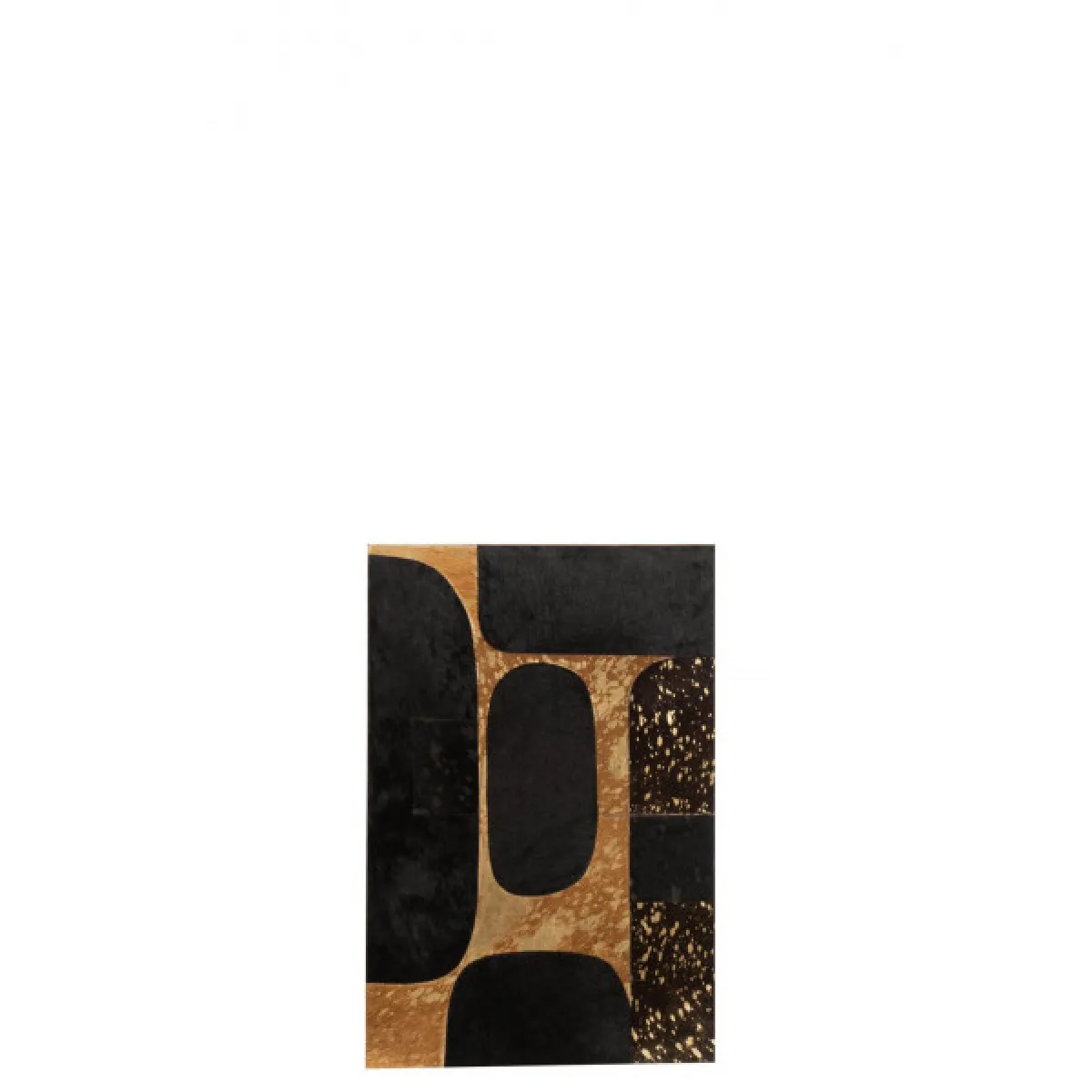 Dansmamaison Cadre Rectangulaire Ovale 40x60 cm - Noir/Or
