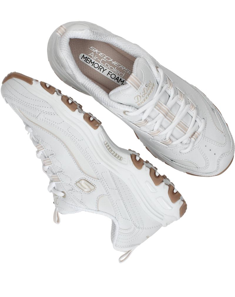 Skechers D'Lites Good Neutral Sneakers Wit Dames
