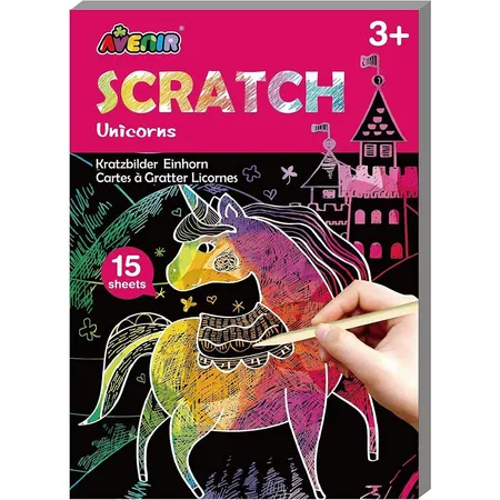 Avenir mini Kratzbuch / Scratchbook, 1 Stück, 2-fach sortiert