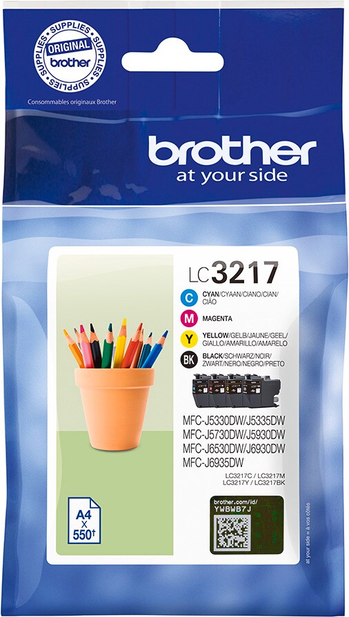 Brother Tintenpatronen LC-3217 Multipack (je 1x BK/M/C/Y)