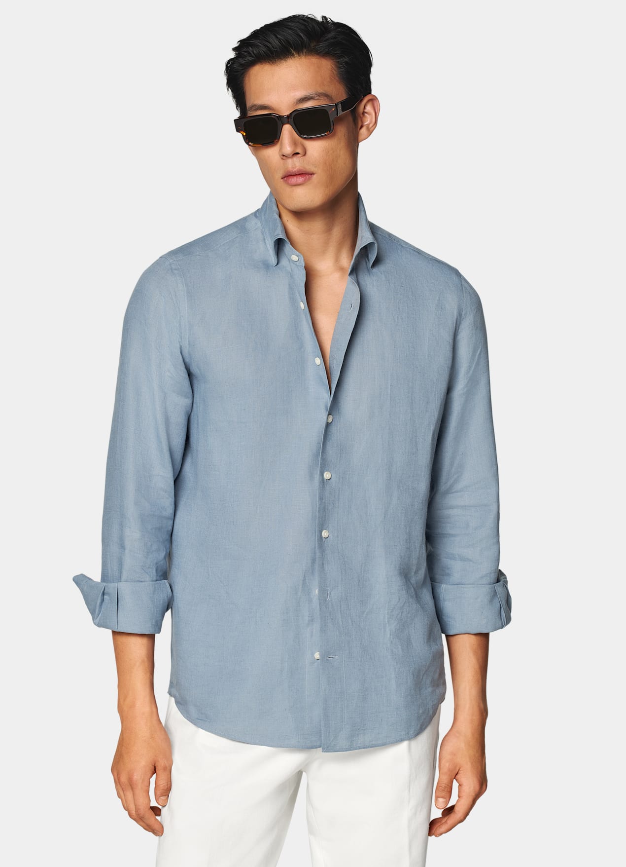 Chemise coupe Tailored bleu moyen