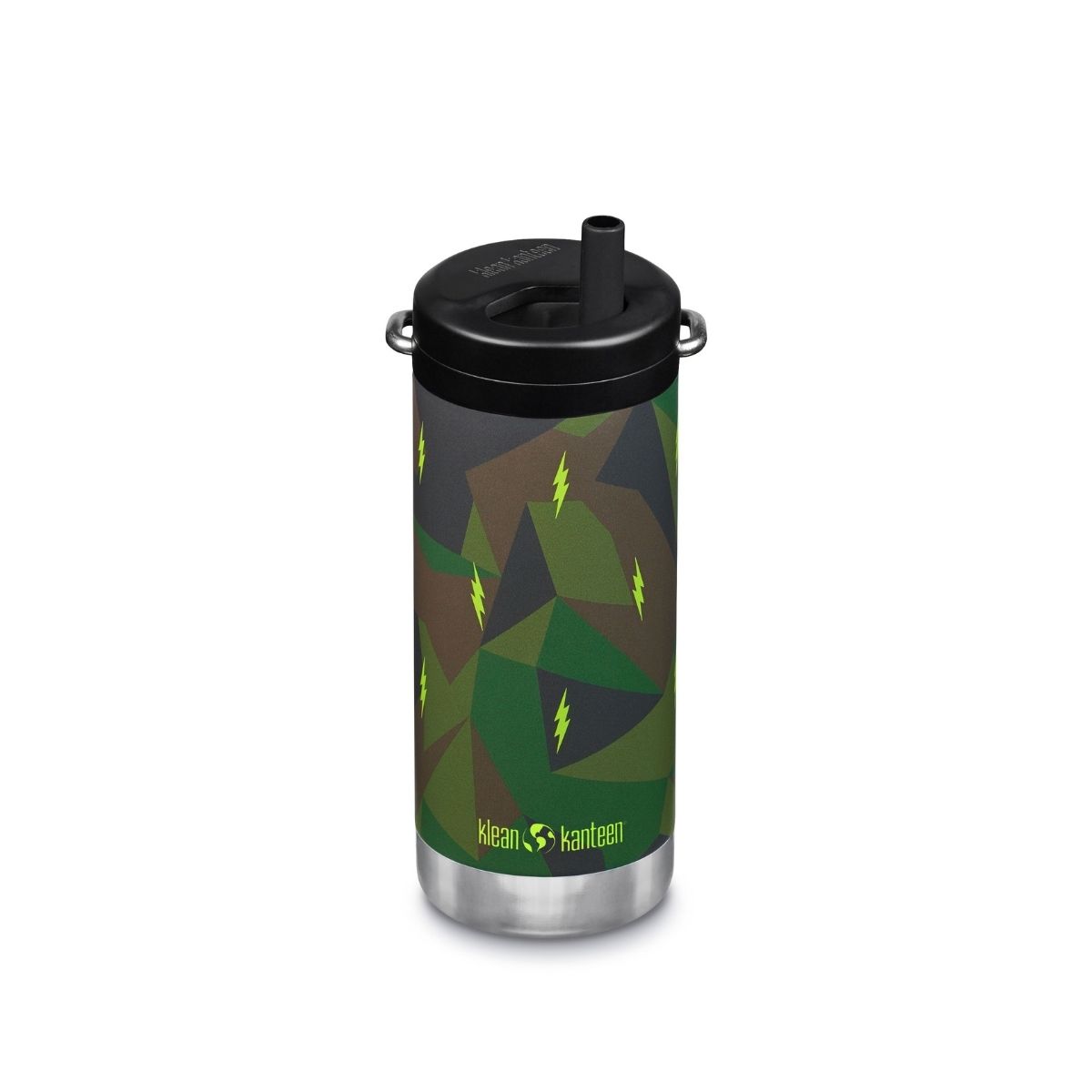 Garrafa térmica Klean Kanteen de 355 ml (12 oz) com tampa de rosca.