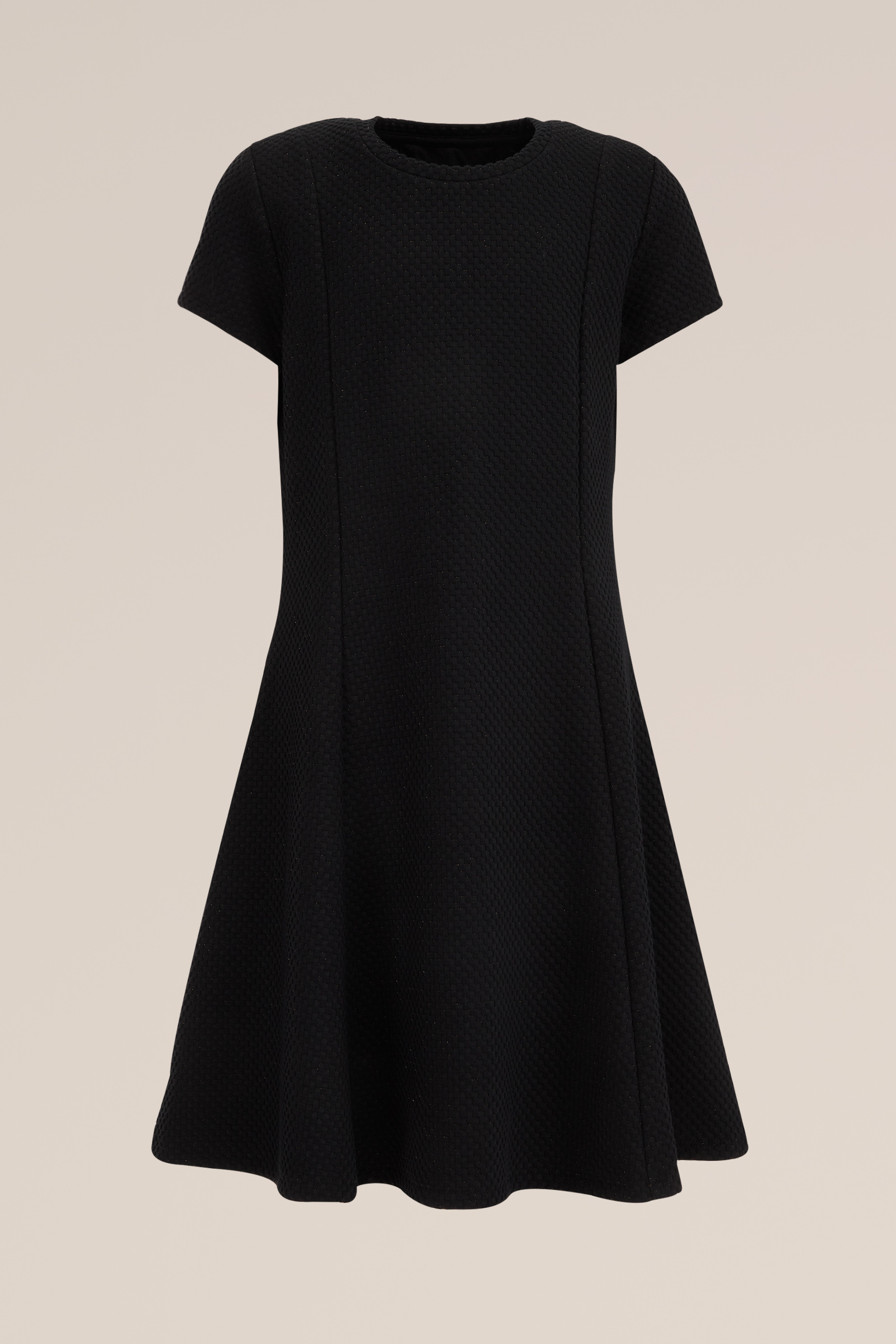 Meisjes jurk met structuur WE Fashion Zwart