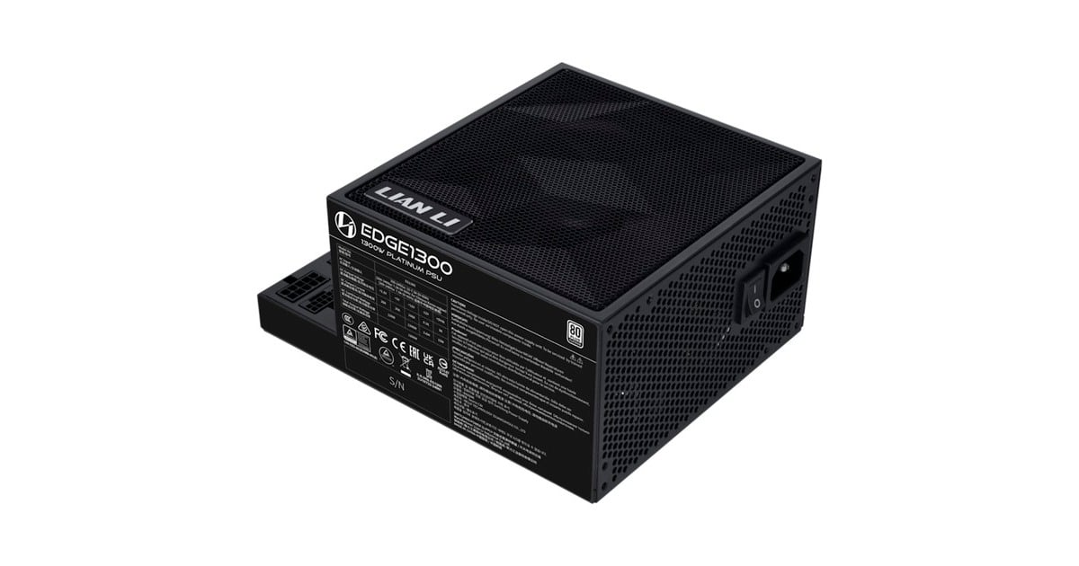 Lian LiEDGE1300 modulaire 1300 watt voeding   (Zwart, 1x 12V-2x6, 3x PCIe, 4x USB-header)