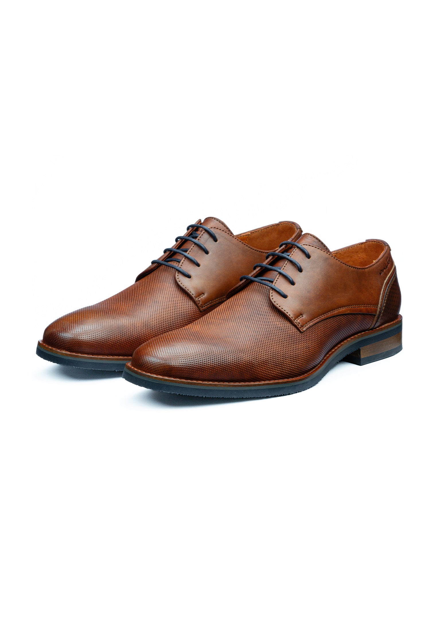 Licht cognac gladleren Amalfi veterschoen