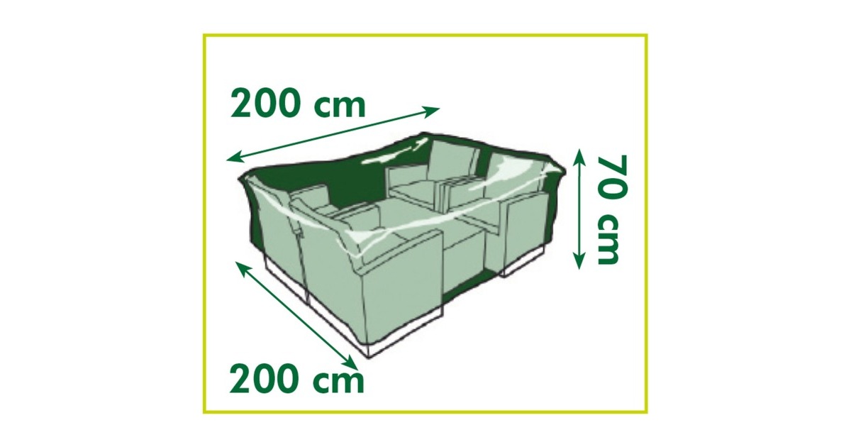 NatureTuinmeubelafdekhoes voor loungeset afdekking  (Grijs, 6031610)