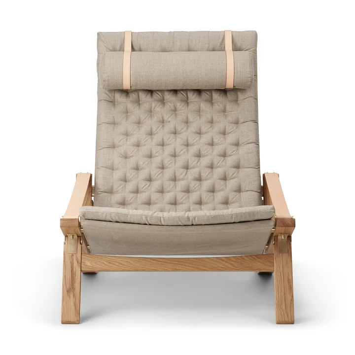 Carl Hansen - FK10 Plico Lounge Chair, Eiche geölt / Canvas natur / Leinen natur
