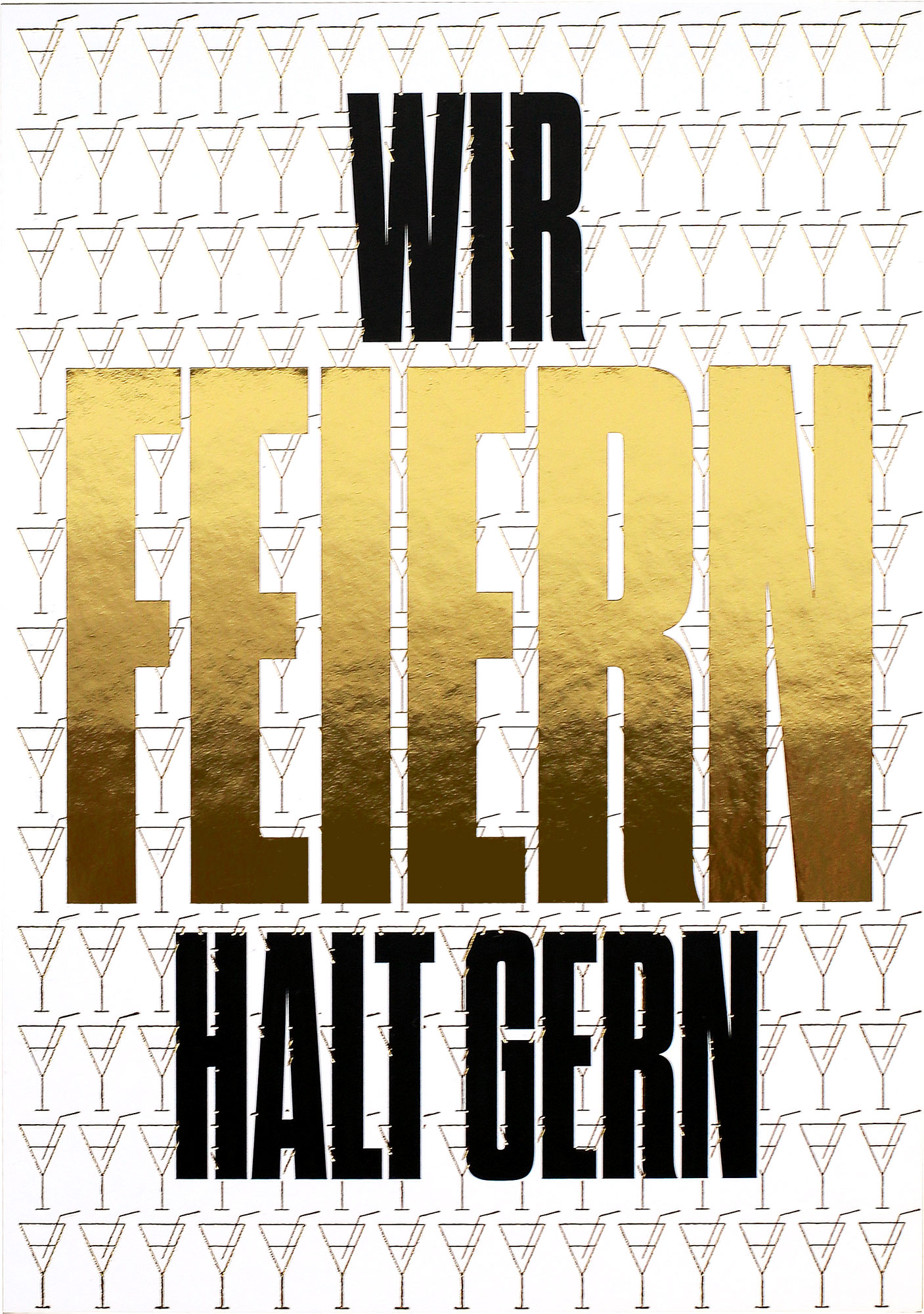 Postkarte 'Wir feiern halt gern' günstig bestellen