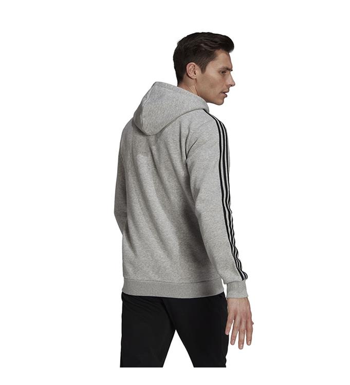 adidas Men Essentials Fleece 3-Stripes Full-Zip Hoodie