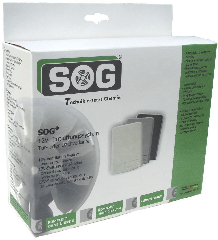 SOG Typ 320S Saneo Hochleistungslüfter Türvariante weiß