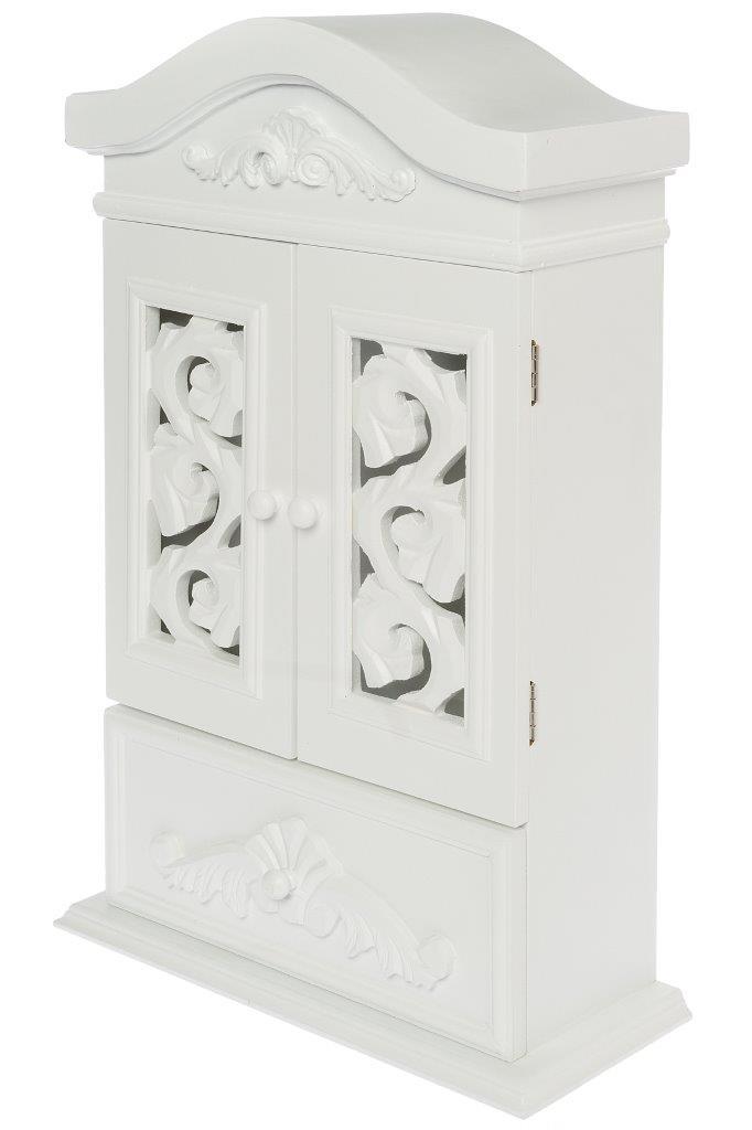 Schlüsselschrank JULIETTE - weiß antik