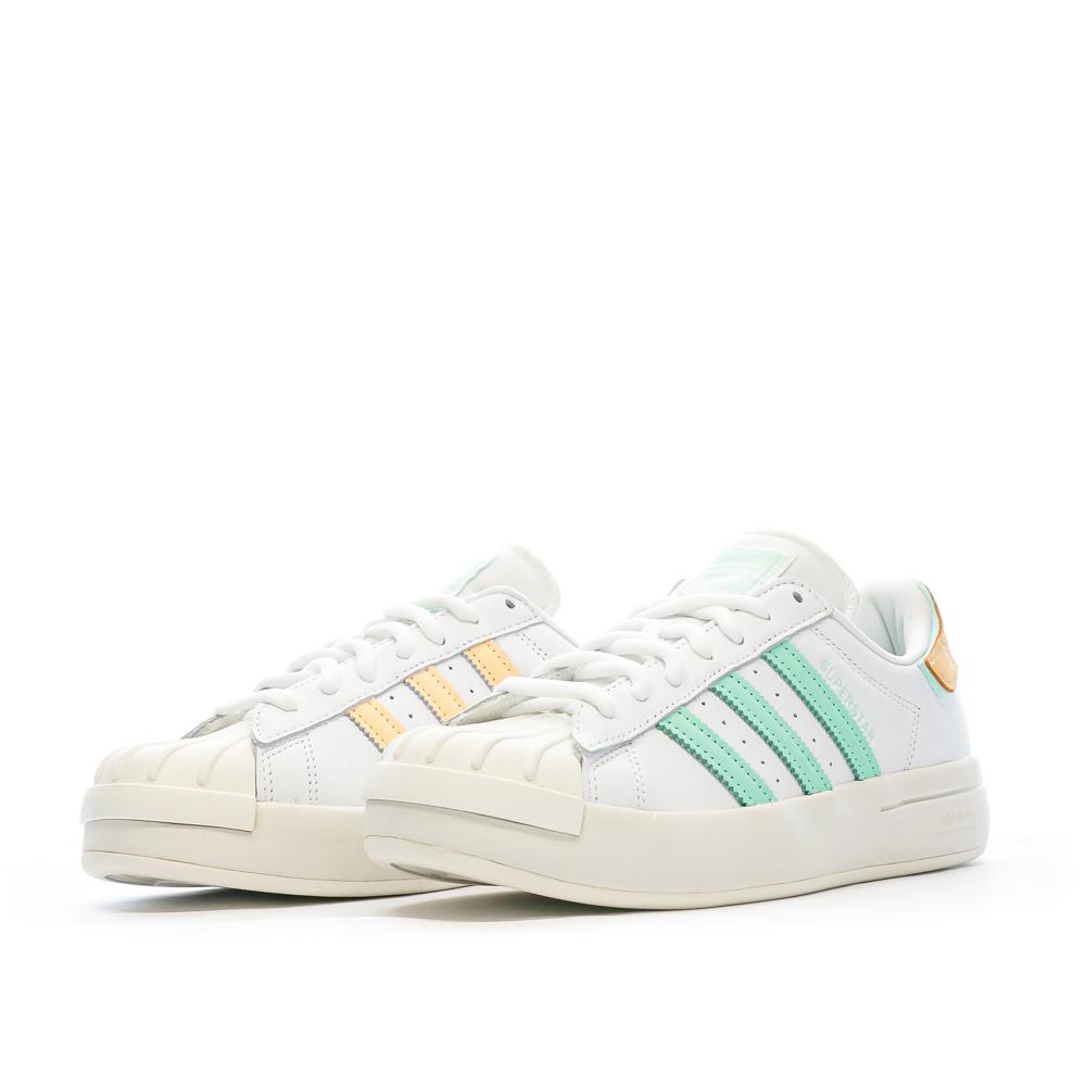 Adidas Baskets Blanche/Verte Femme Adidas Superstar Ayoon