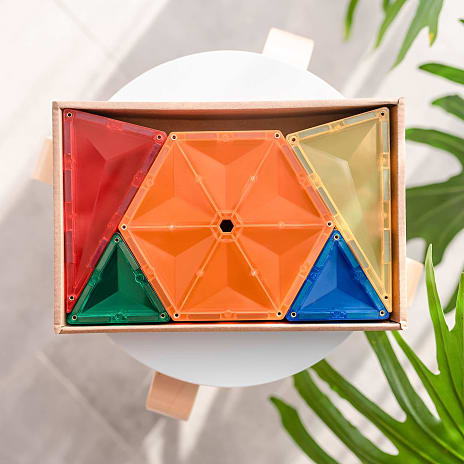 Connetix Geometry Pack magnetsæt 30 dele - Rainbow