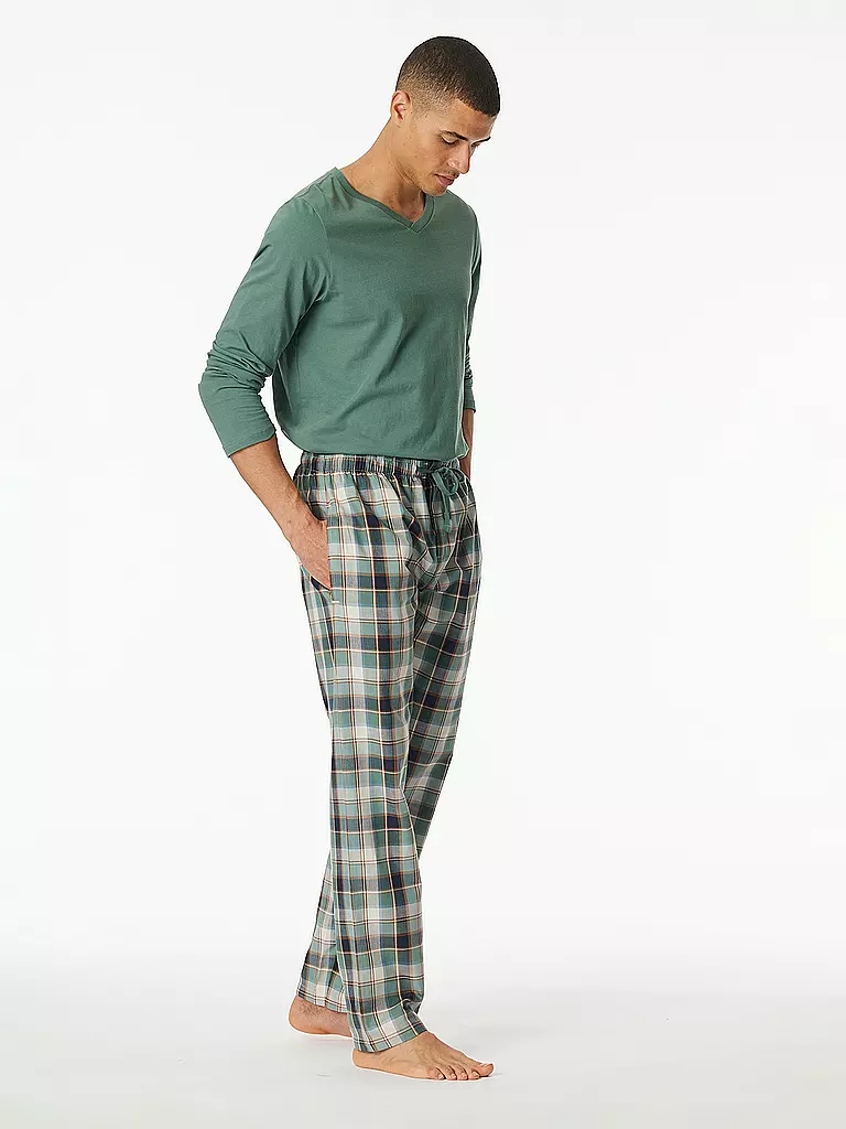 SCHIESSER Pyjamahose  grün