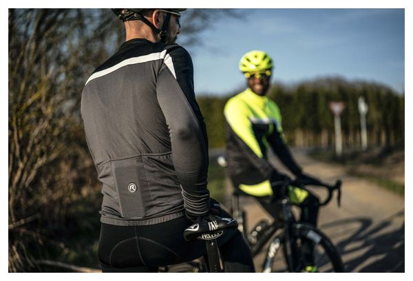 Maillot Manches Longues Velo Rogelli Course - Homme - Noir/Gris/Blanc