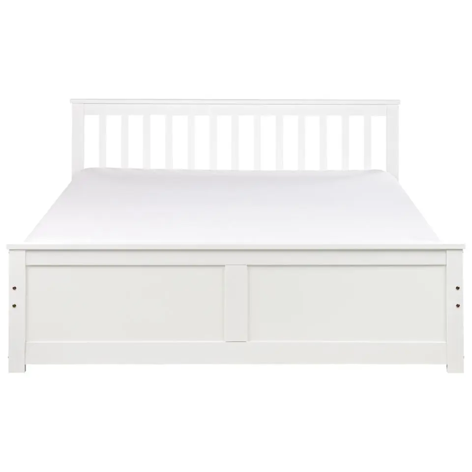 OLENDON - Tweepersoonsbed - Wit - 160 x 200 cm - Dennenhout
