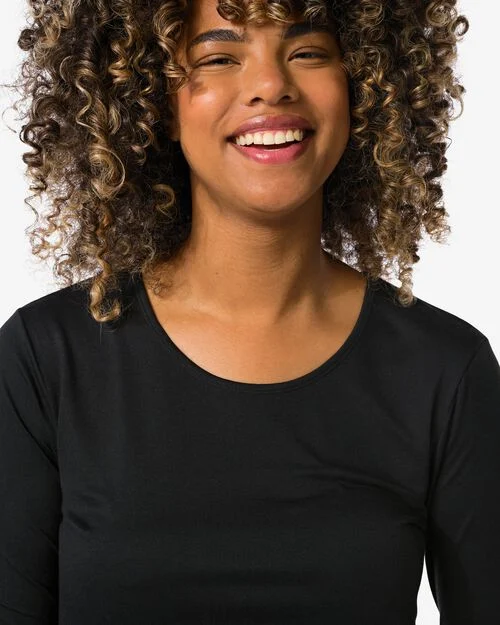 t-shirt thermique femme noir