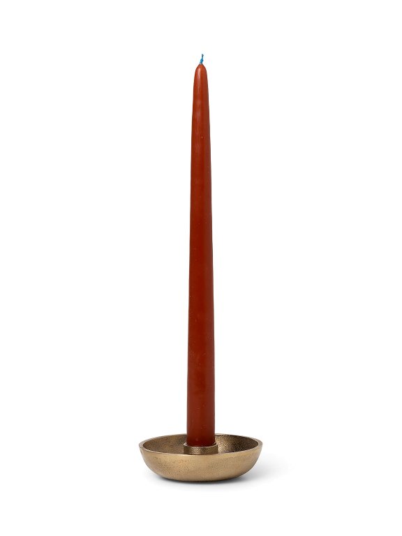 Ferm Living Bowl kandelaar single aluminium messing
