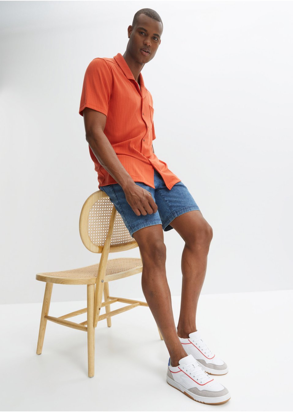 Short en jean extensible, Slim Fit