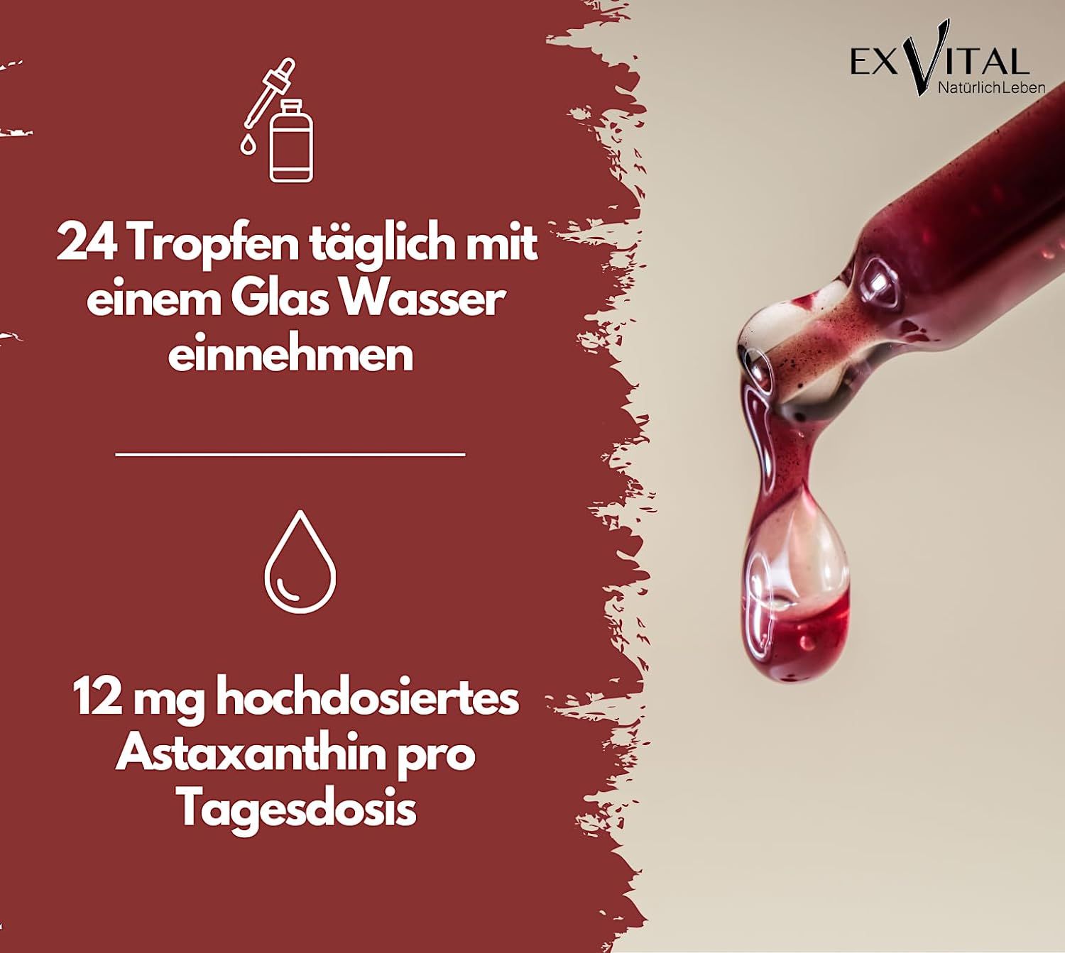EXVital® Astaxanthin Tropfen, hochdosiert