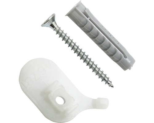 Plafondbeugels voor enkelsporige aluminium gordijnrails, wit, 2 stuks.