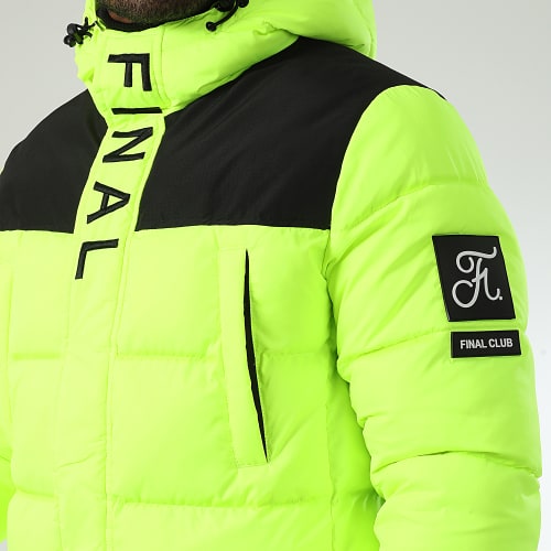 Doudoune Longue Capuche Dark Interstellar 0024 Jaune Fluo
