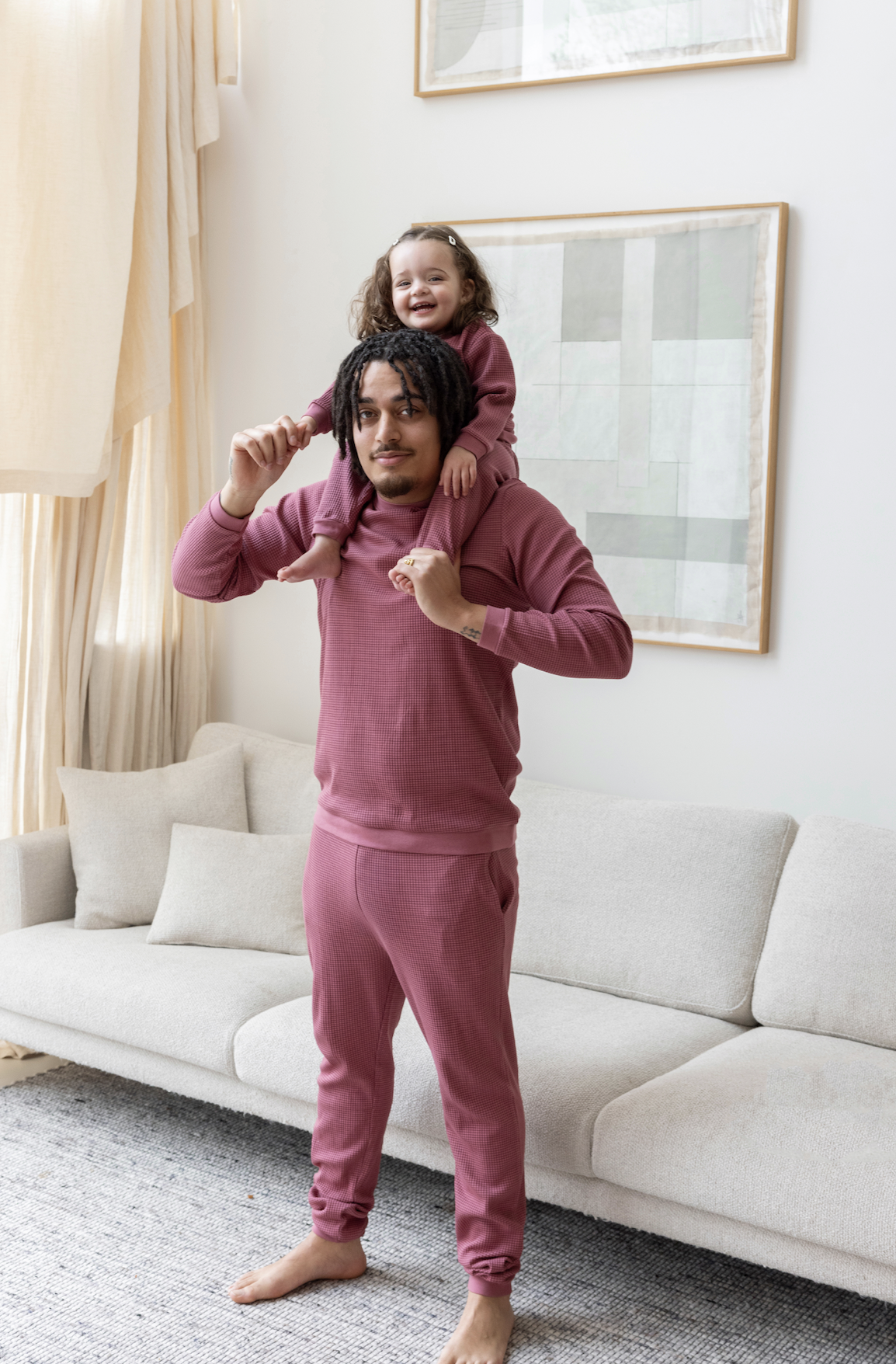 Feetje Pyjama volwassenen Family Edition berry
