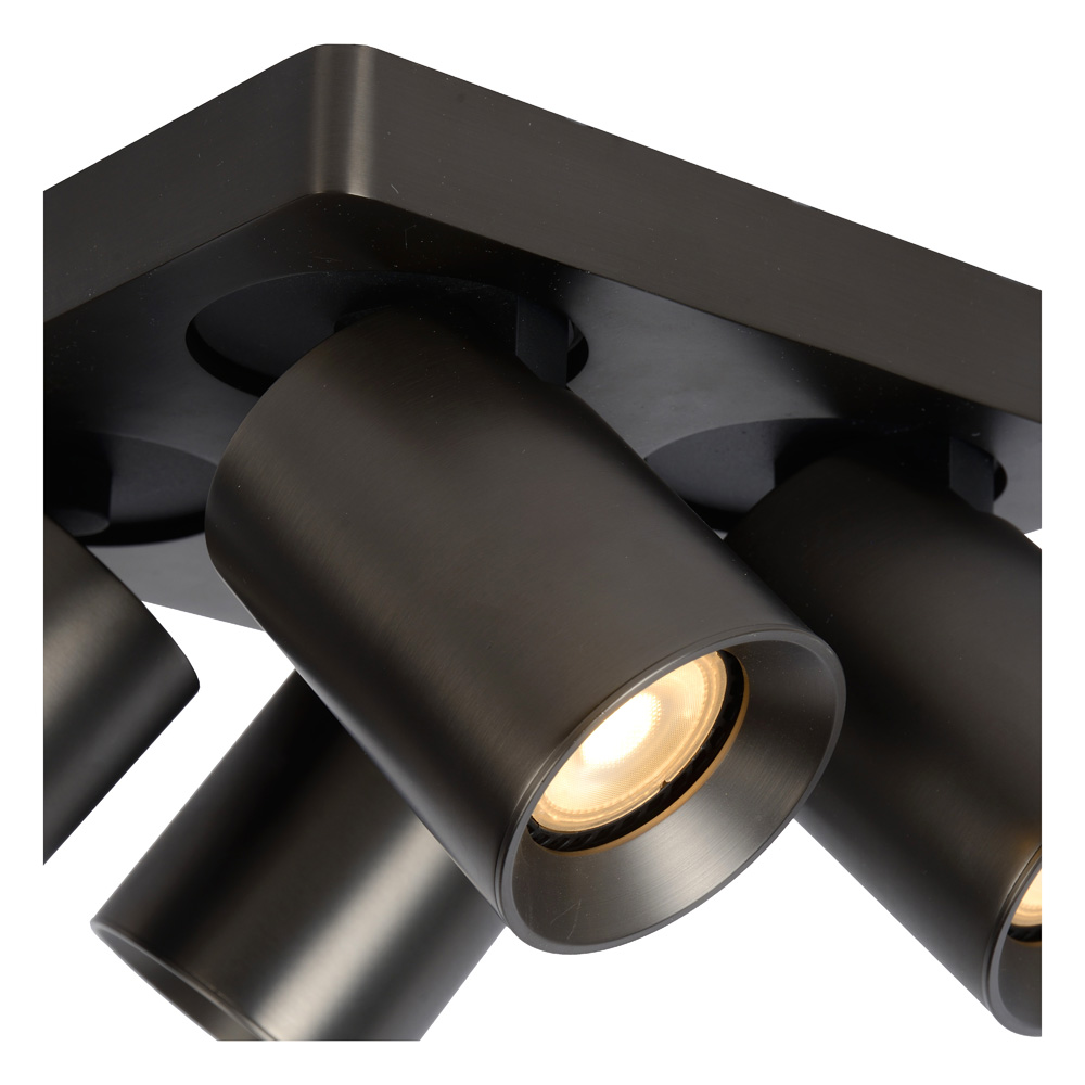 Lucide Nigel plafondlamp 4x 5W gunmetal