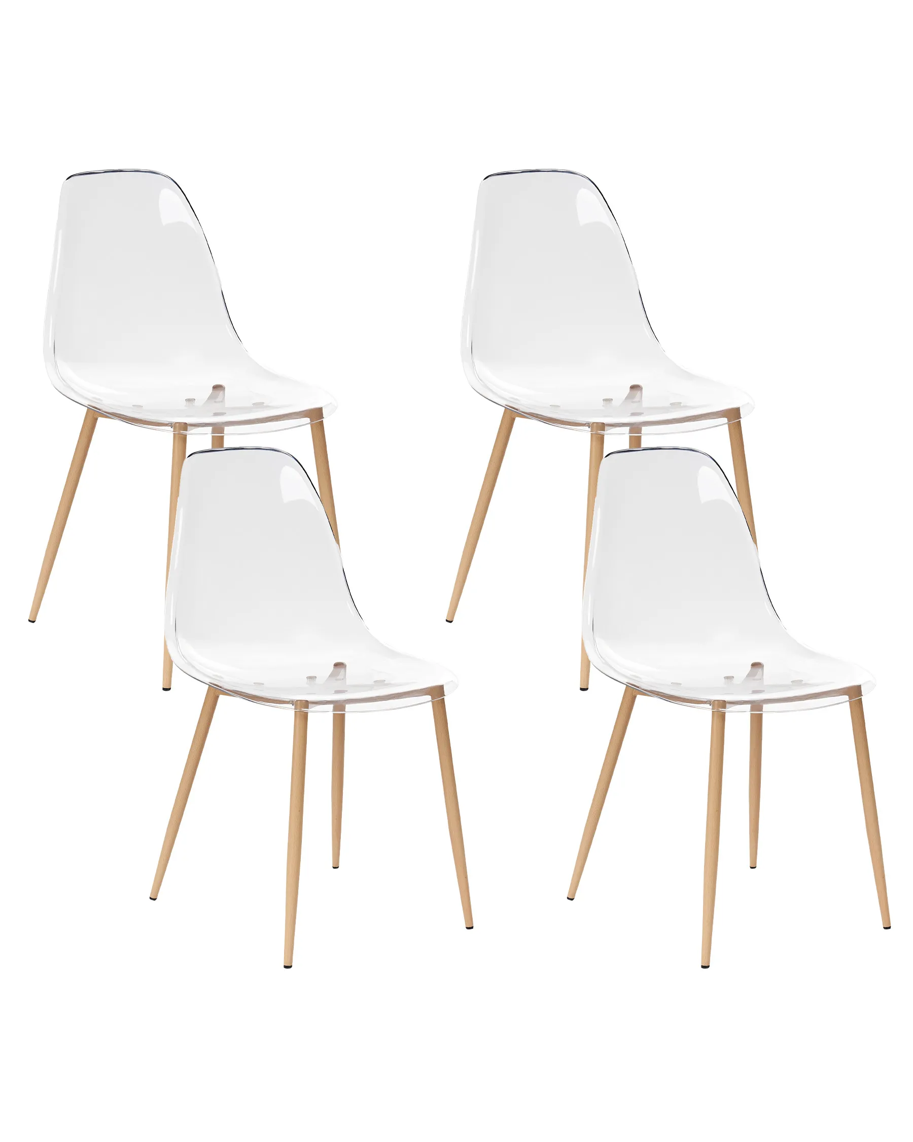 Set van 4 eetkamerstoelen TAKILMA Transparant