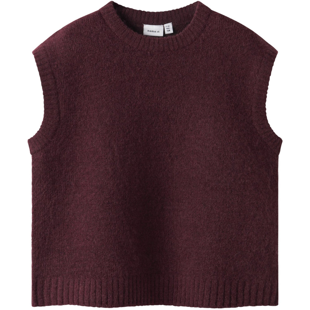 Køb Name It Burgundy Nkfoneifyly Strik Vest