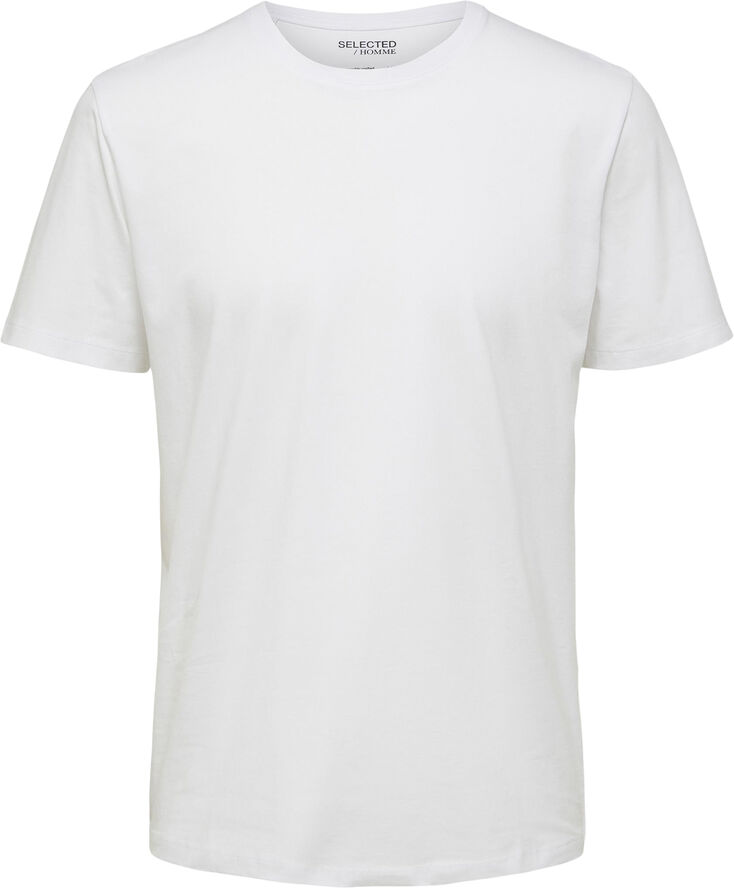 Selected Homme SLHASPEN SS O-NECK TEE W NOOS Hvid