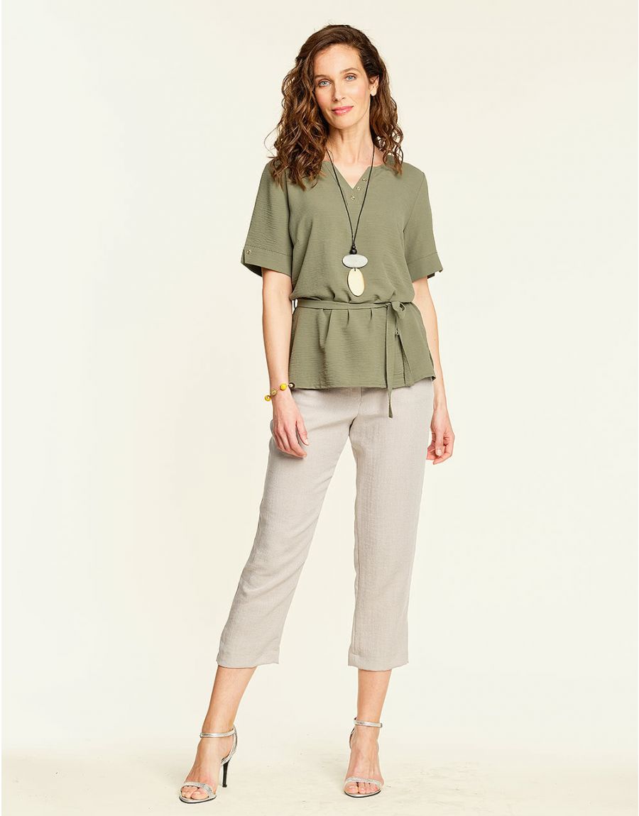 Blouse habillée kaki