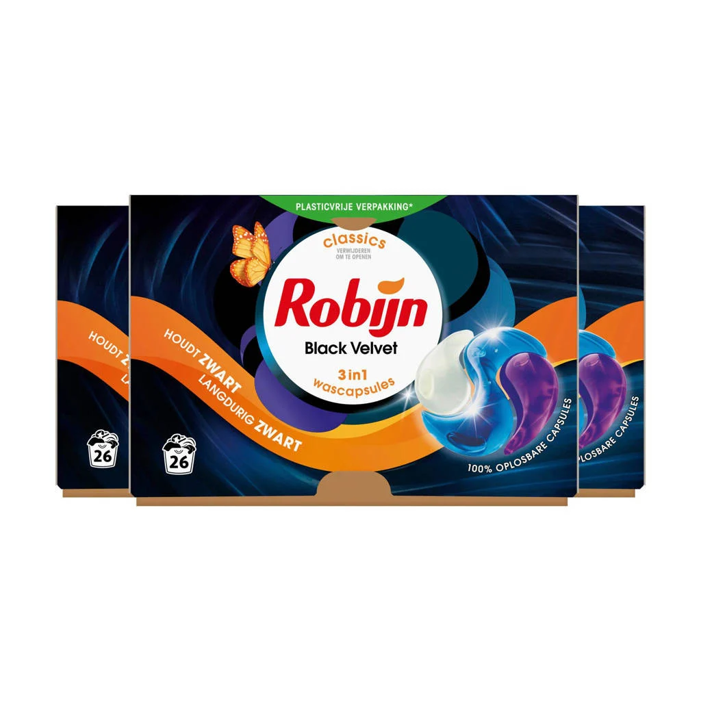 3-in-1 wascapsules Black Velvet - 3 x 26 wasbeurten - 78 wasbeurten