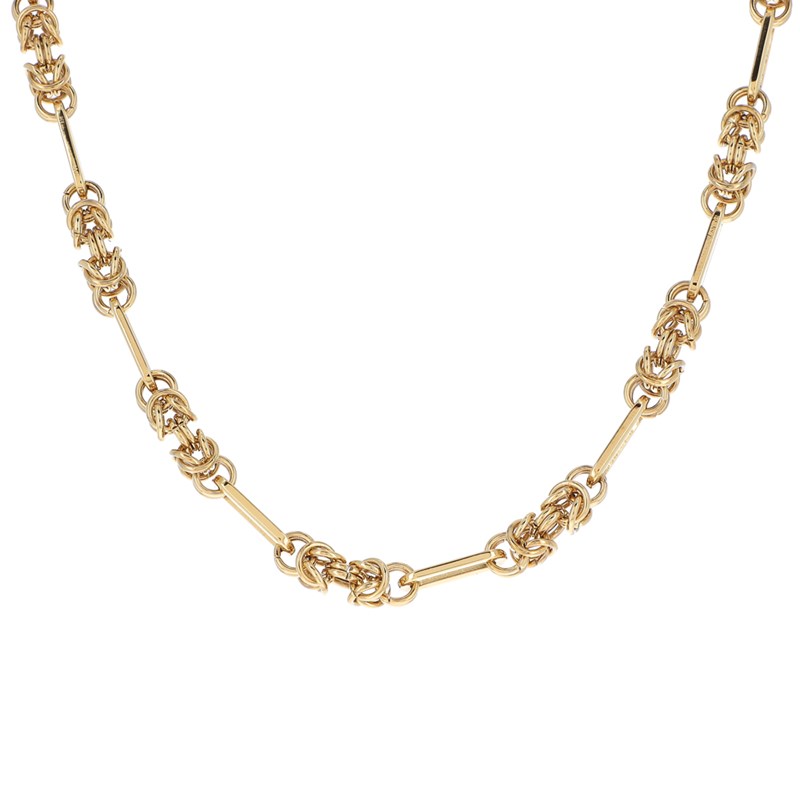 Collier en acier maille dorée, chaînette réglable
