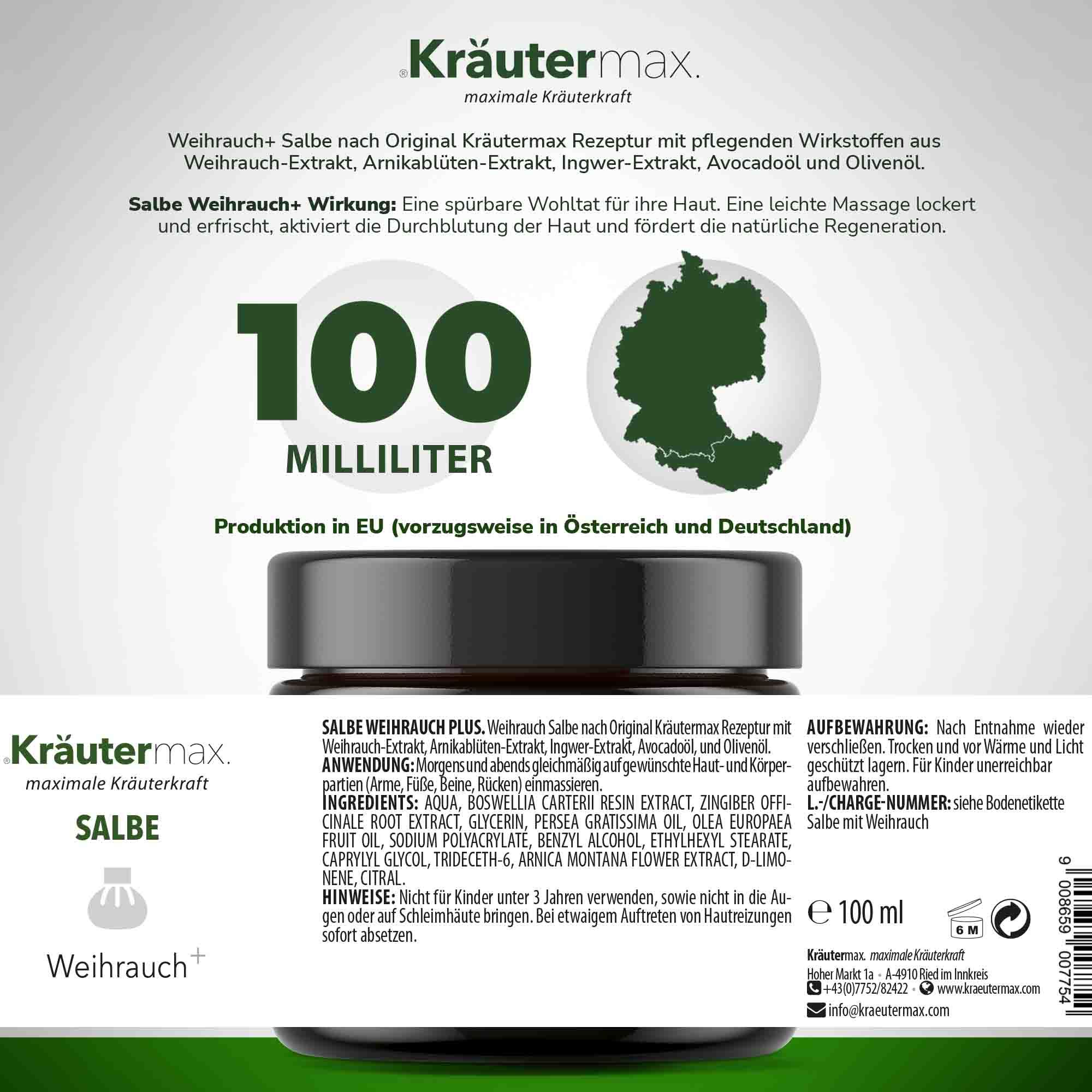 Kräutermax Salbe Weihrauch plus Arnika
