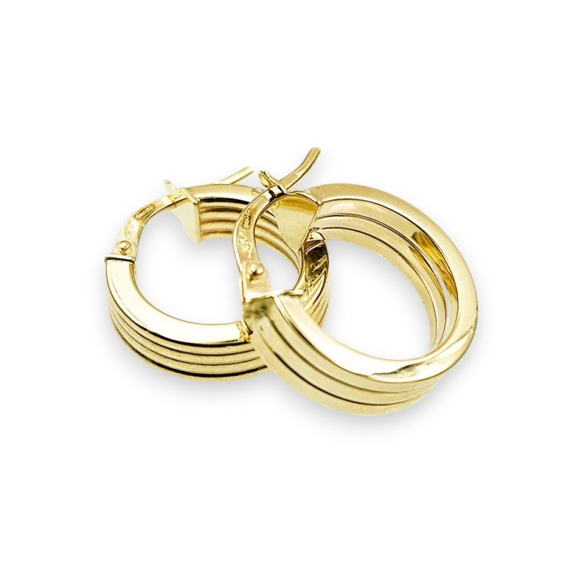 Boucles d'Oreilles Créoles - Or Jaune - Femme