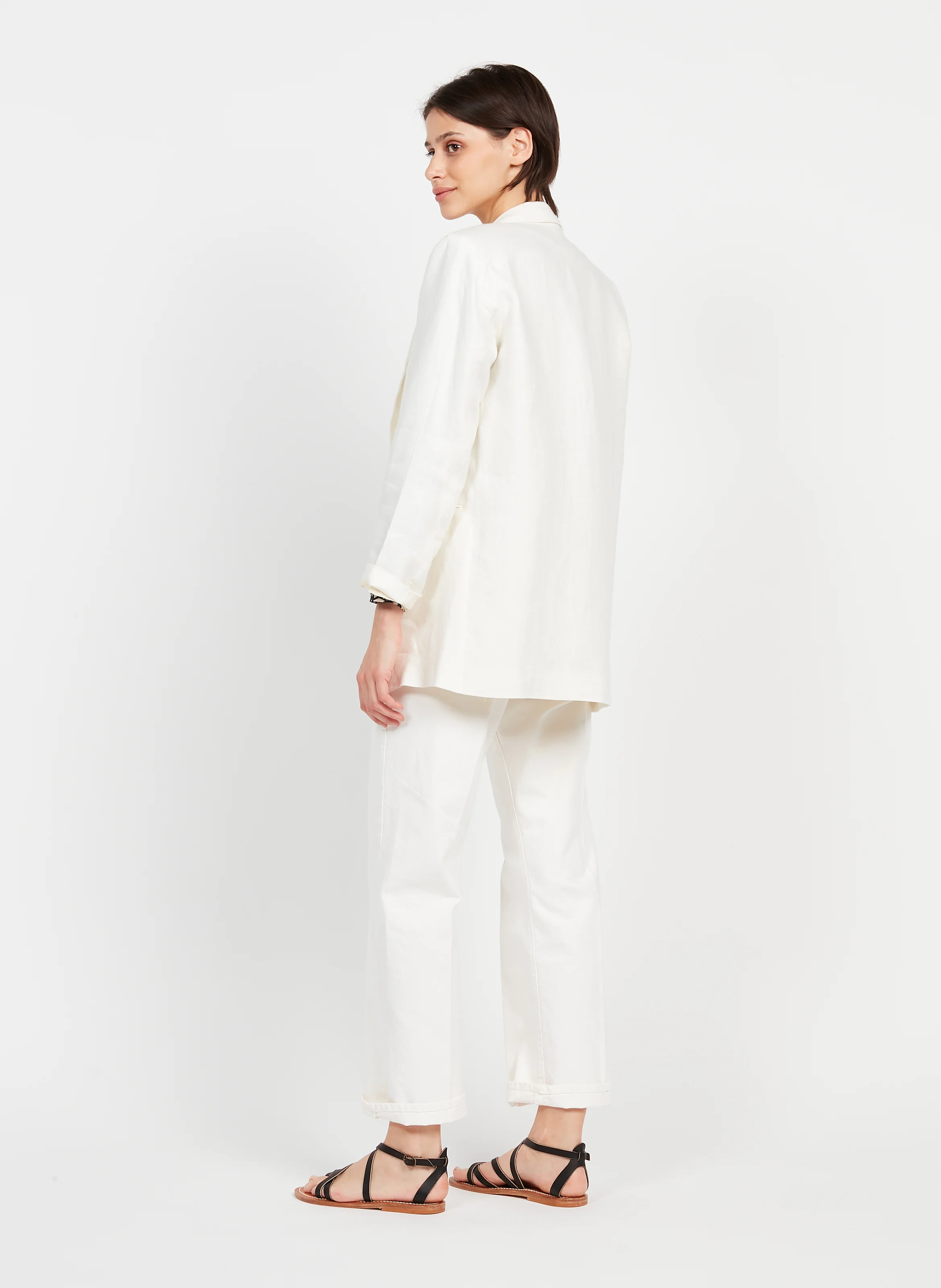 MOON - Jean droit en coton | Blanc