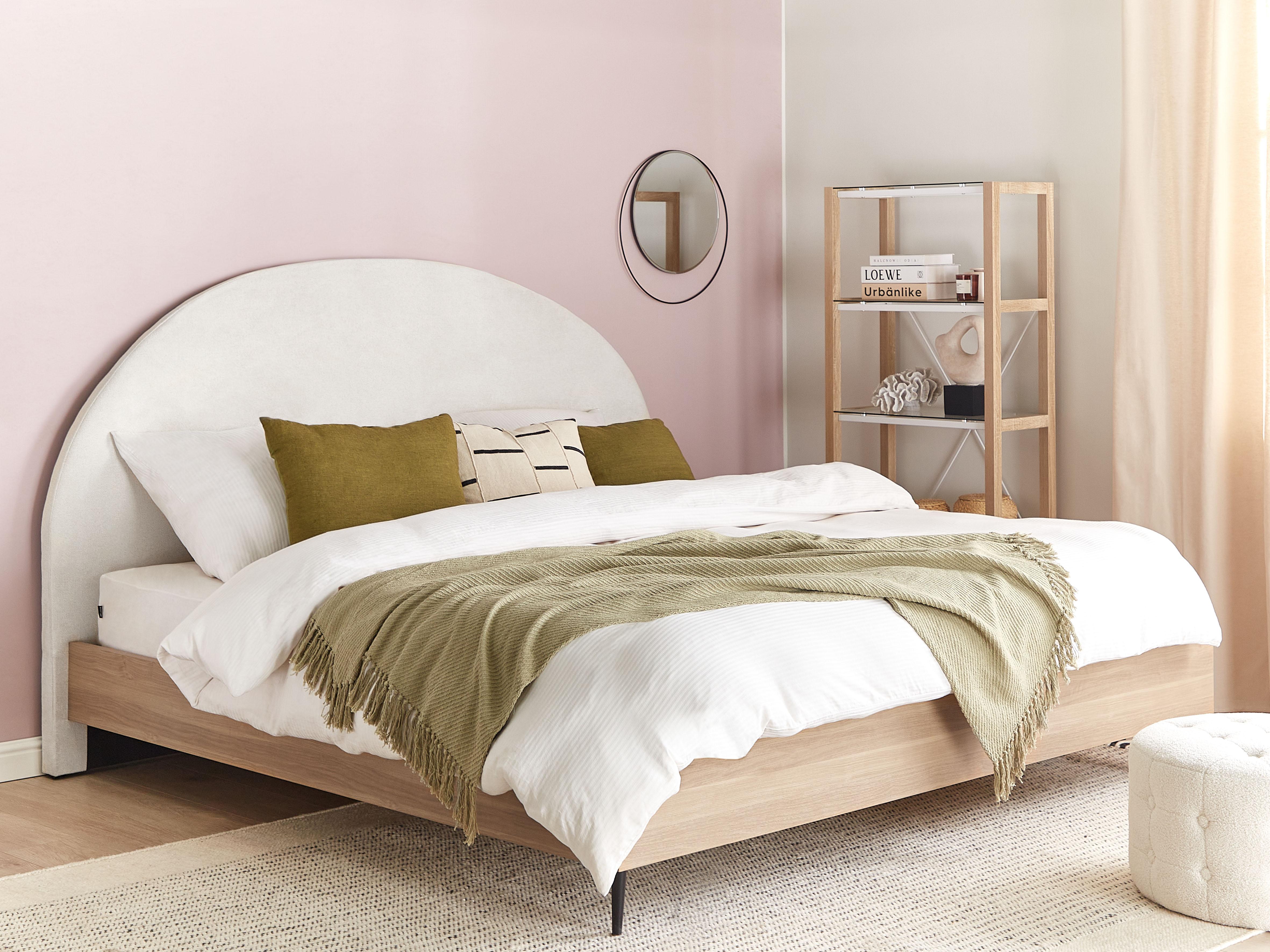 Bed Stof MILLAY 180 x 200 cm Gebroken wit