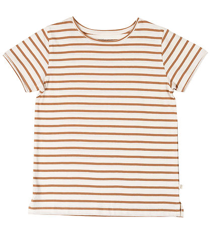Minimalisma T-Shirt - Leinen - Bronzestreifen