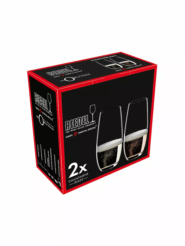 RIEDEL Champagnerglas 2er Set O Wine Tumbler 264ml transparent