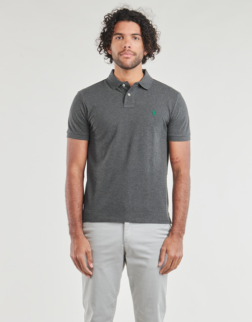 Polo Ralph Lauren - POLO COUPE DROITE EN COTON BASIC MESH Gris / China / Barclay / Heather