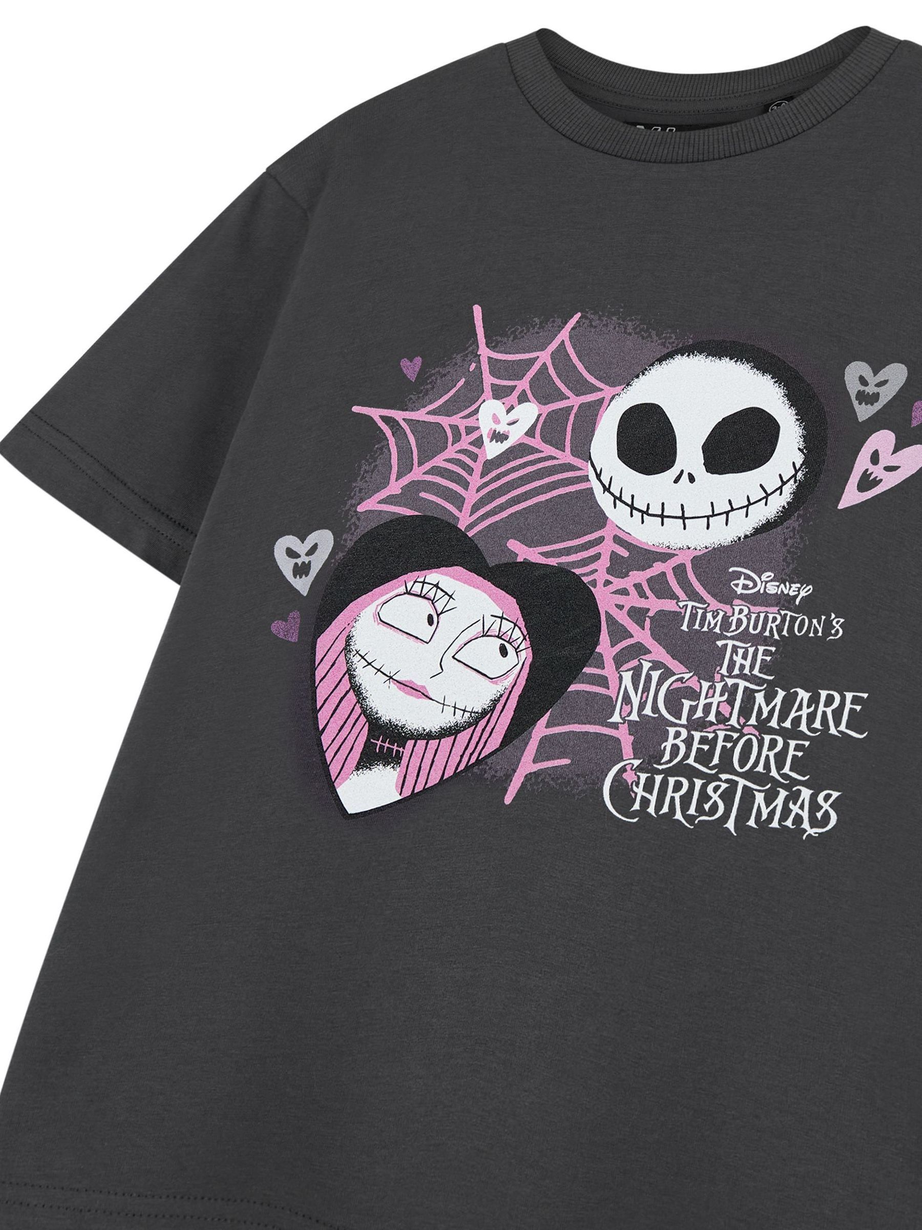 Grijs - Vanilla Underground Kids Unisex Disney The Nightmare Before Christmas gelicentieerd 100% katoenen Halloween T-shirt